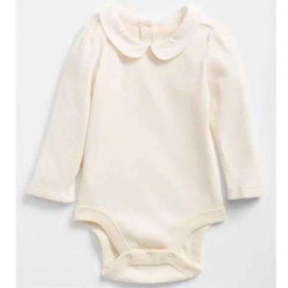Baby Gap White Collared Long Sleeve Button Down Onesie 18-24 months - Picture 1 of 6
